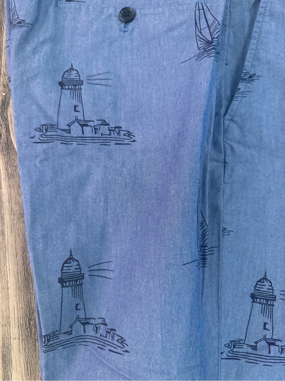 Brooks Brothers Clark 38x30 Blue Nautical Sailboat Lighthouse Pants - Picture 3 of 8